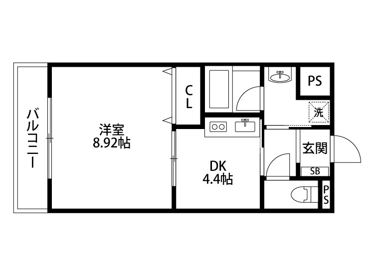 ソレイユⅡ 105号室 間取り
