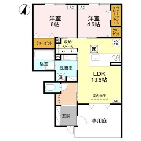 グラン・マーレ 102号室 間取り