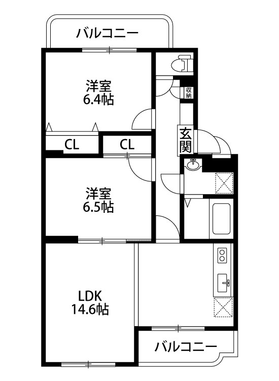 コンフォート弐番館 302号室 間取り