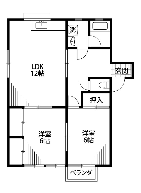 ヴィラ・ランコントレ B101号室 間取り