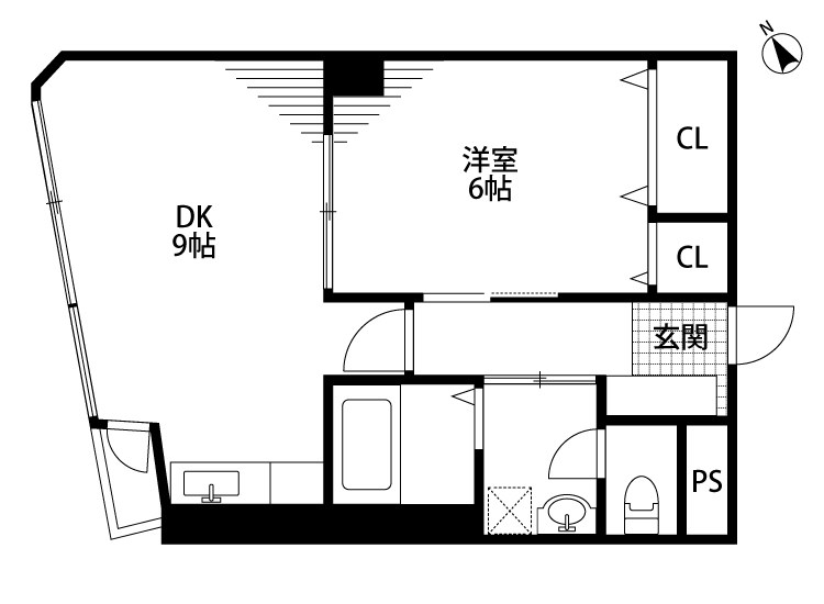 ロイヤル礎 805号室 間取り