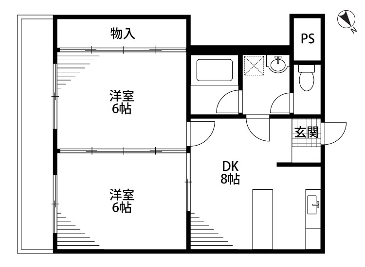 第８ロイヤル礎 101号室 間取り