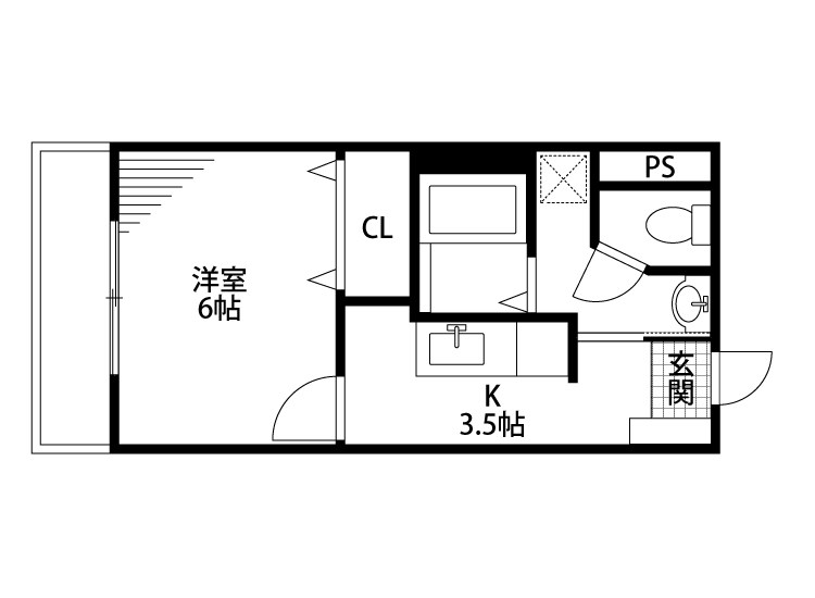 第3ロイヤル礎・ファッション会館 402号室 間取り