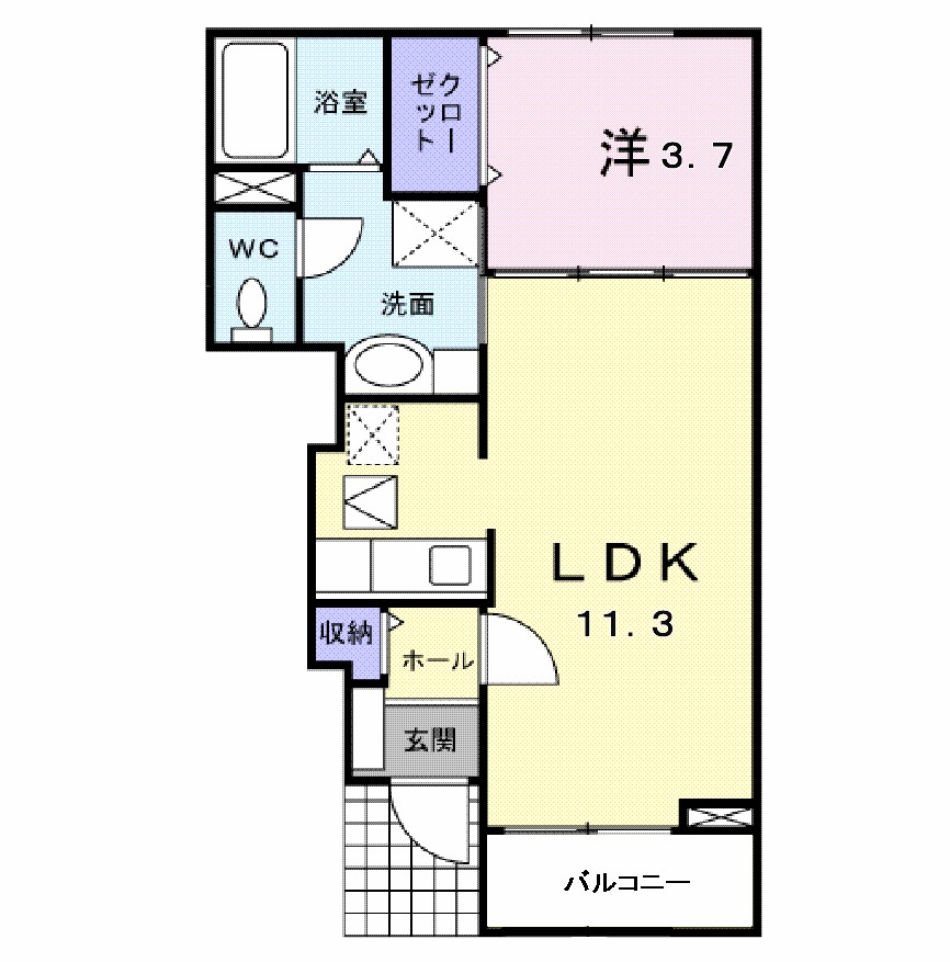 ウェリナⅡ 103号室 間取り