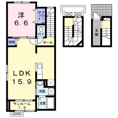 ラ・フィーナ寺山Ａ 303号室 間取り