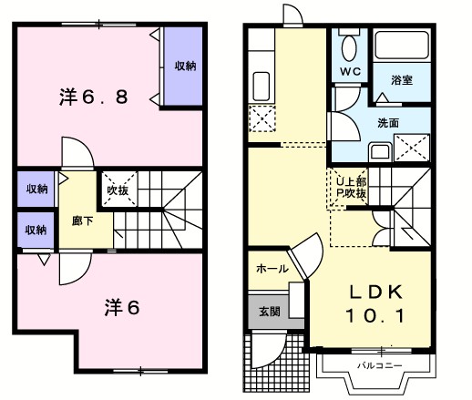 リーヴァ・プレッソＢ 102号室 間取り