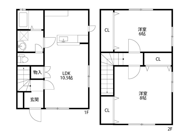Heights　Iwasa N号室 間取り
