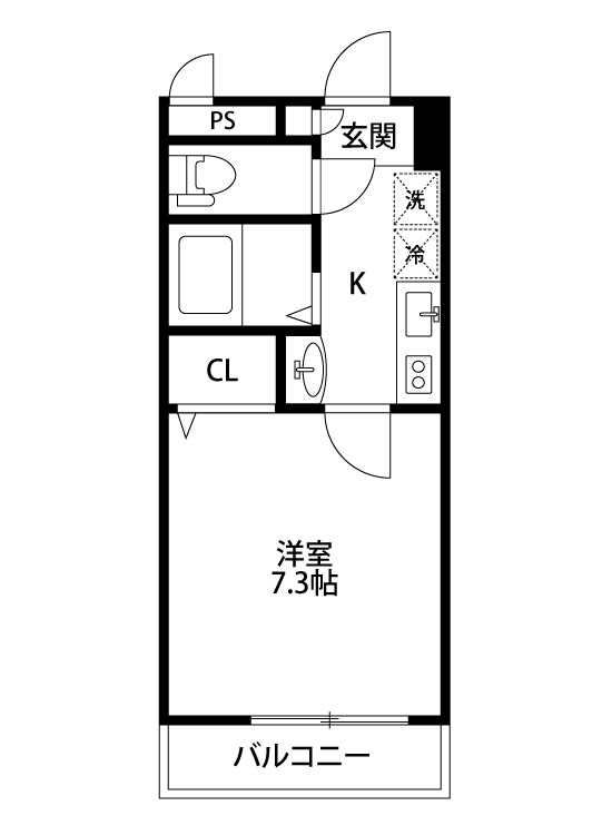 プライムステージ 205号室 間取り