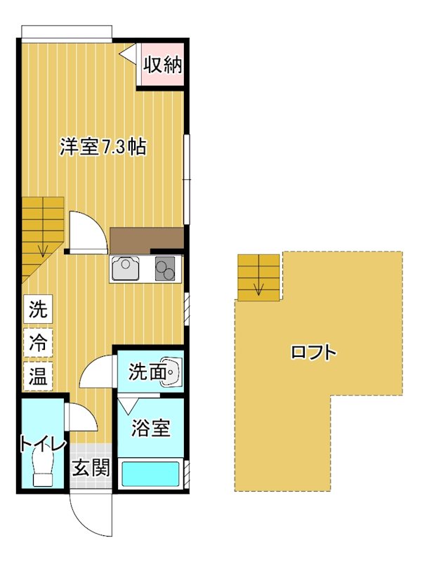 ｱﾚｰﾅ東大通 201号室 間取り
