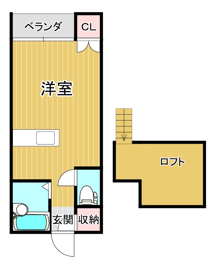 ﾒｿﾞﾝ･ｼｬﾄﾝ 202号室 間取り