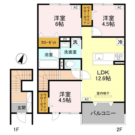 グラン・マーレ 203号室 間取り