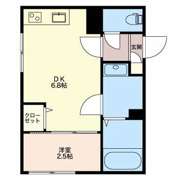 グレースコート東万代 201号室 間取り