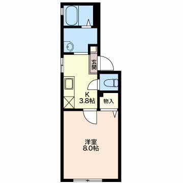 コーポアルデア 202号室 間取り