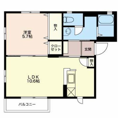 ソフィアKMI 201号室 間取り