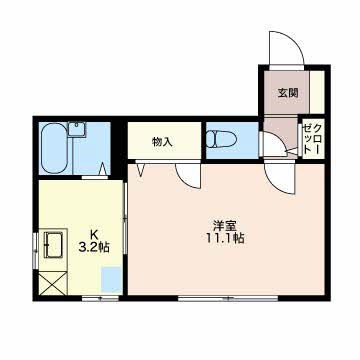 ラフィーネ鐙　E 203号室 間取り