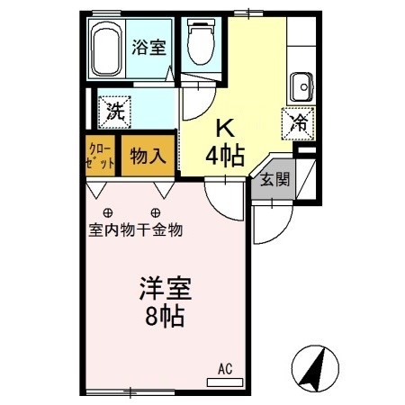 プリムローズ前田 206号室 間取り