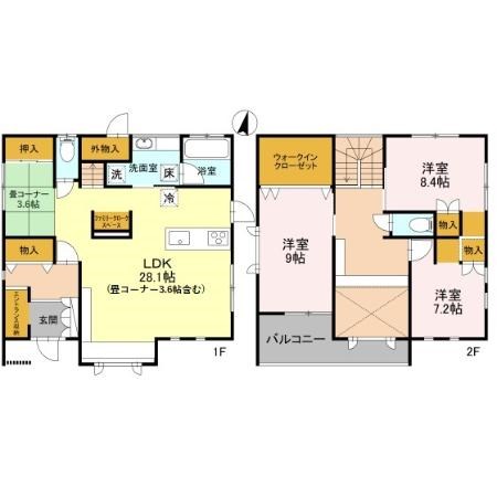 女池上山貸家 間取り