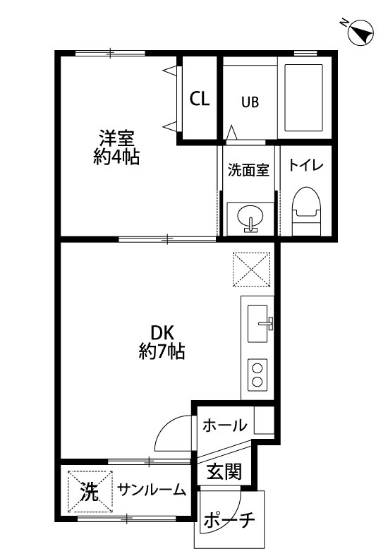 グランシエルⅡ 105号室 間取り