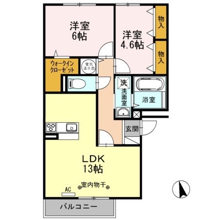 エミネンス　A 201号室 間取り
