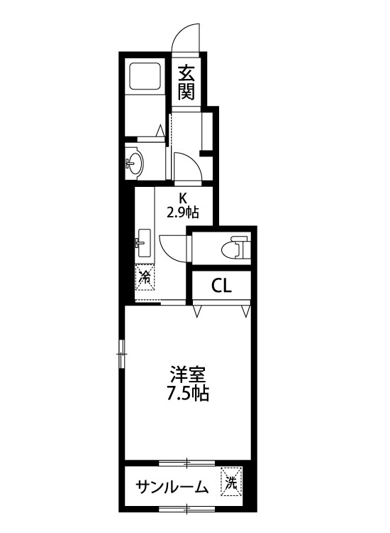 グラシオッソ 101号室 間取り