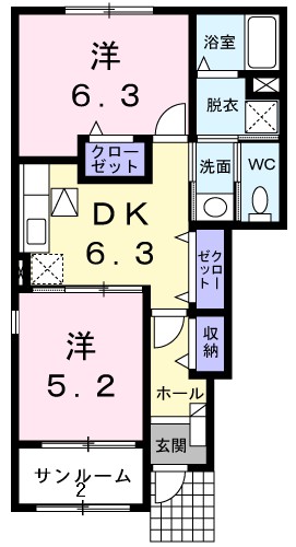 アイリスタウン　イストⅠ 101号室 間取り