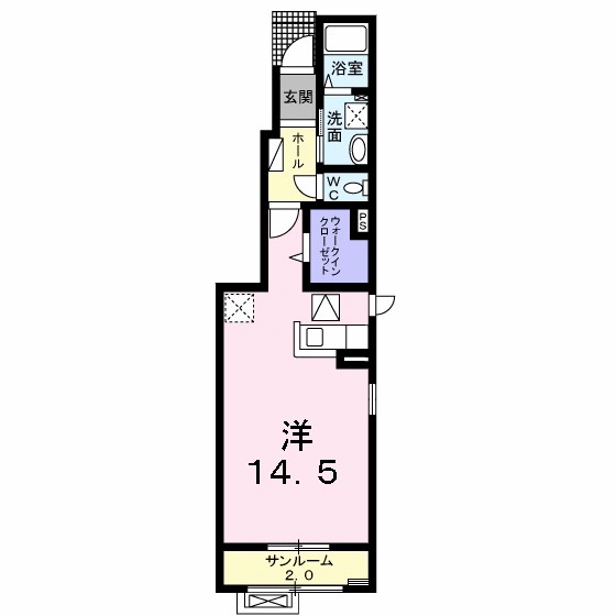 ヴィオラガーデン 101号室 間取り