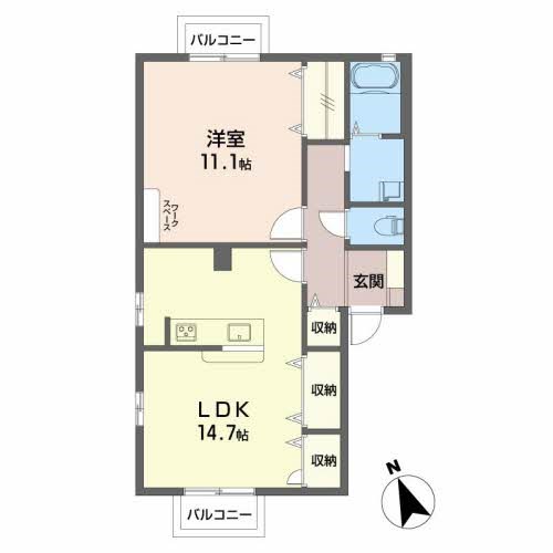 パークハイツ 101号室 間取り