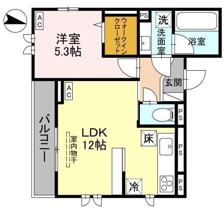 D-ROOM南笹口 101号室 間取り