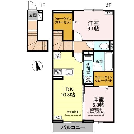 エミグランドD 203号室 間取り