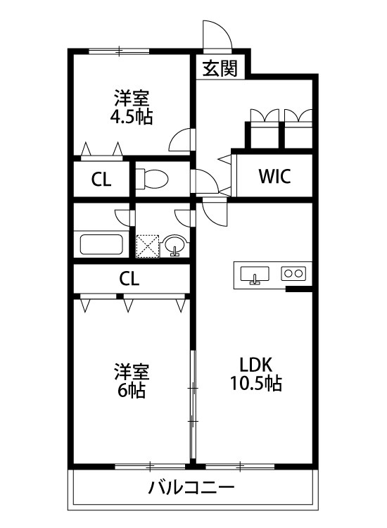アドラブール文京町 7-E号室 間取り