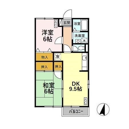 M・ミレニアム 201号室 間取り
