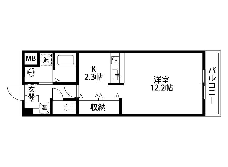 リベルテ白鳥 305号室 間取り