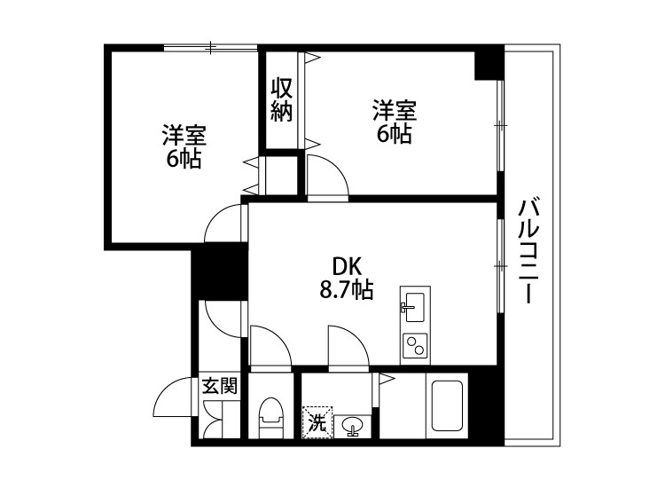 クラシック牡丹山 406号室 間取り