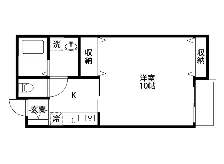 コスモ21 102号室 間取り