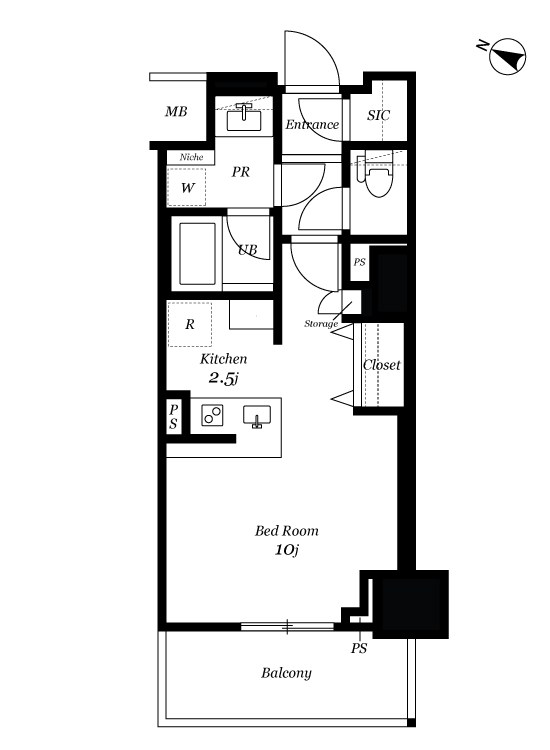 ロイヤルパークスER万代 間取り図
