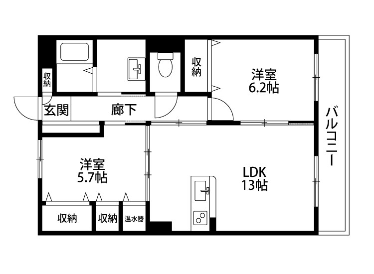 ラ・トゥール 101号室 間取り