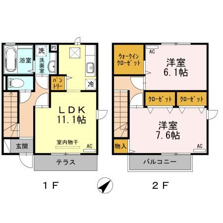 ロイヤルイースト　C 102号室 間取り
