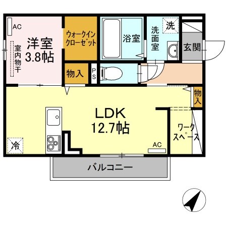 ピターニュ　B 301号室 間取り