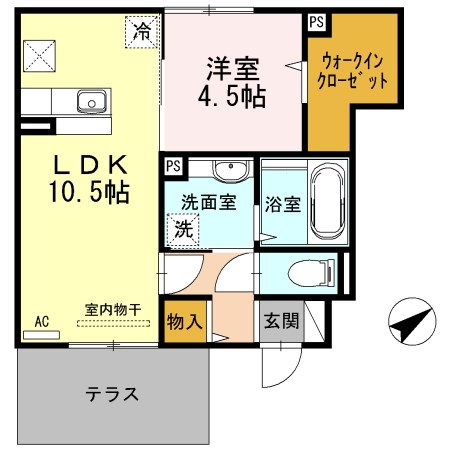 アリオール 103号室 間取り