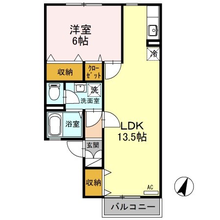近江ロイヤルハイツ A105号室 間取り