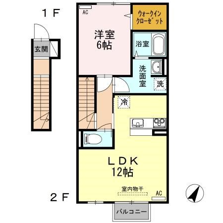 フジレスト 203号室 間取り