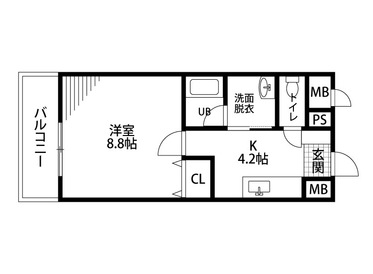 コンコース東堀 502号室 間取り