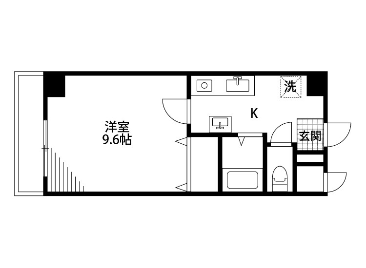 コートシャンベル 403号室 間取り