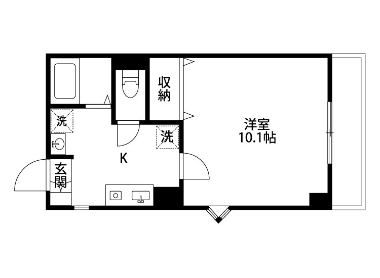 コートシャンベル 601号室 間取り