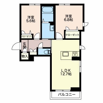 江南ガーデン 0101号室 間取り