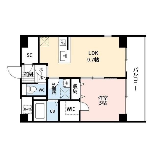 パーク万代マリーナコート 601号室 間取り