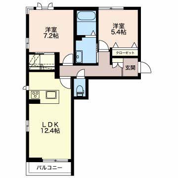 マストタウン神道寺 C101号室 間取り