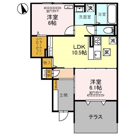 セブンワンテンM 103号室 間取り