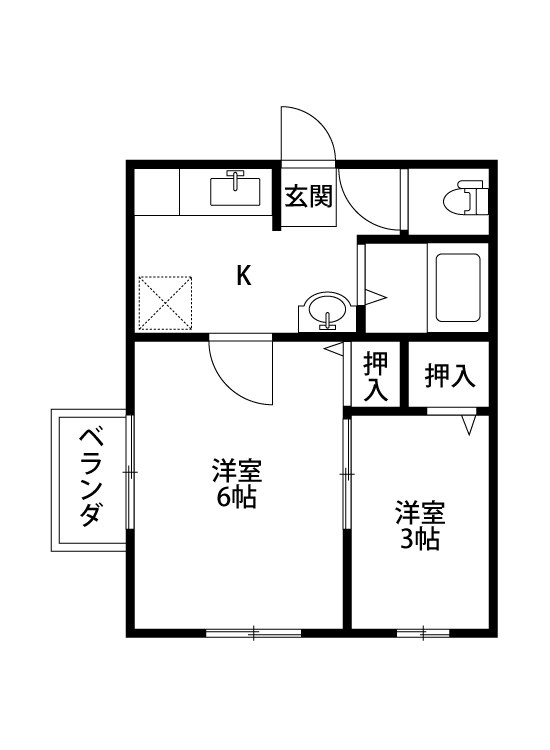 パルティール 103号室 間取り