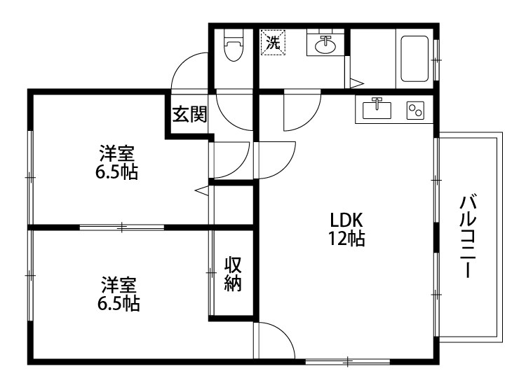 ヴィラ信濃 202号室 間取り